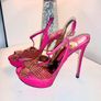 Pink and Gold Gina Stiletto Heels with Crystals Size 6 Image 6