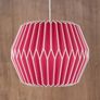 Ian Snow pleated pink lampshade Image 2
