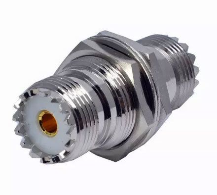 UHF Female SO-239 to UHF Female SO239 Jack Nut Bulkhead RF Mount Adapter
