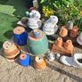 Selection of glazed & terracotta pots Image 3