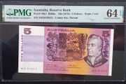 Australia | 5 Dollars | 1976 | P.44b1 | NSX 918812 | Choice UNC 64 EPQ
