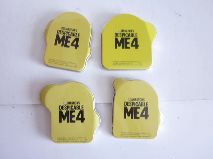 Minions Mc Donalds Tin Box  2024 Happy Meal X4