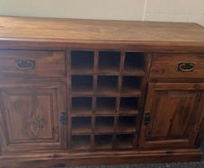 Storage press with bottle rack