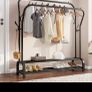 NEW Double Clothes Rail Rack with Shelves Image 2