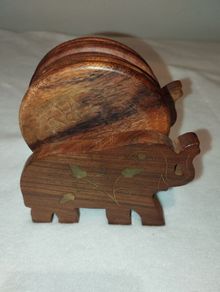 Handcrafted wooden Coaster Set