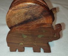 Handcrafted wooden Coaster Set