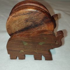 Handcrafted wooden Coaster Set