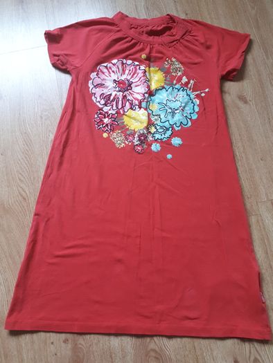 Red Pyjamas Dress. Age 11-12