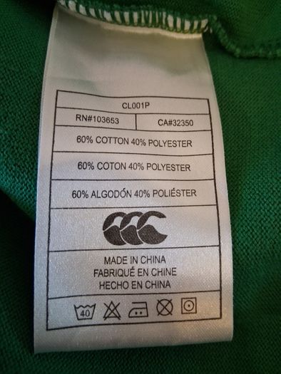Ireland Rugby Jersey. Triple Crown Winning Jersey Year 2007. Official Canterbury Home Jersey. Authentic Original From The Time. Not A Modern Day Remake.