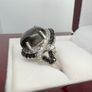 Silver Chantaburi Black Star Sapphire Cocktail Ring Image 9