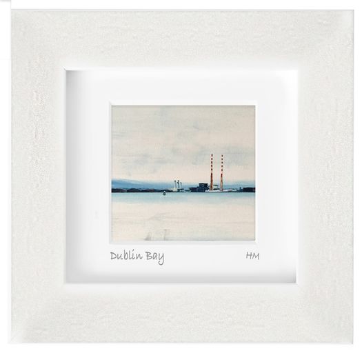 4" Square framed prints of Dublin Seascapes, B, by artist Helen Mathews