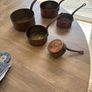 Five vintage copper pots Image 3