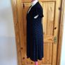 Mamas and Papas Maternity dress Black with blue spots Uk 12 postage included Image 4