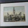 Framed hand-tinted historical print of Monkstown Parish Church, a 19th-century church located in Monkstown, County Dublin Image 2