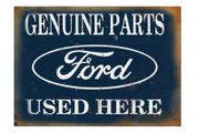 Ford parts reproduction tin metal sign