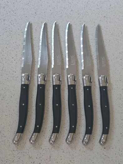 Laguiole Jean Dubost France Set of 6 Steak Knives