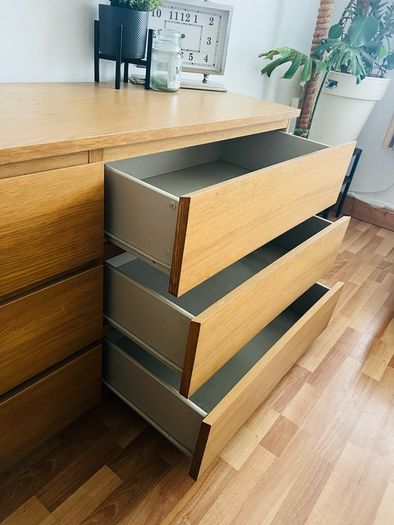 Ikea Malm dresser chest - Oak Finish