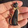Vintage Black Cat Brooch Image 2