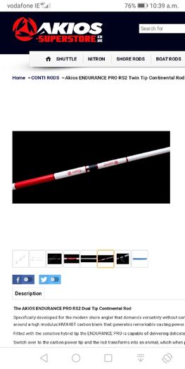 Akios endurance twin tip Beach rod