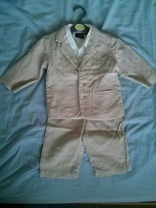 Boy's linen suit set 6-9mo by Next