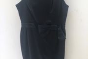 Wallis black satin bow detailed dress