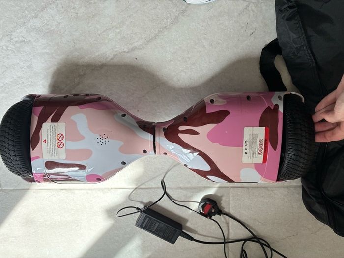 Pink hoverboard and kart kit