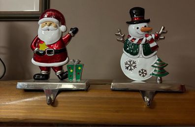 Chrome Christmas Stocking Hangers