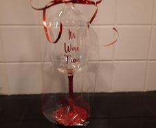 Glitter wine glass