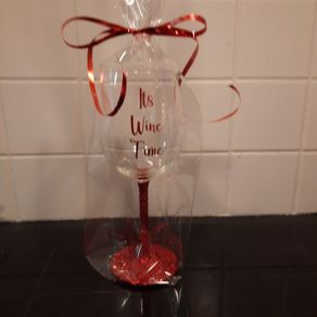 Glitter wine glass