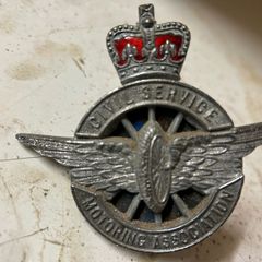 Vintage Civil Service Classic Car Badge
