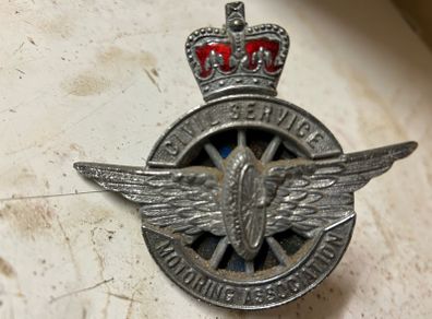 Vintage Civil Service Classic Car Badge