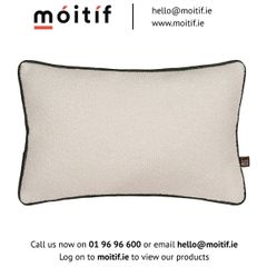 Oasis Rectangular Cushion - Cream/Green