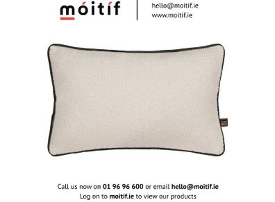 Oasis Rectangular Cushion - Cream/Green