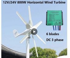 800W 48V Wind Turbine Generator with Controller 6 Blade