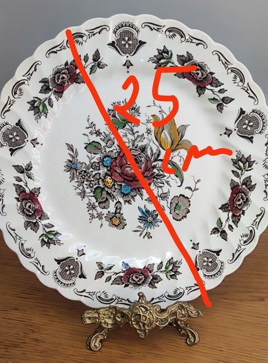Vintage Myotts Bouquet Plates -Franciscan English Transferware China - Dinner 10 inch