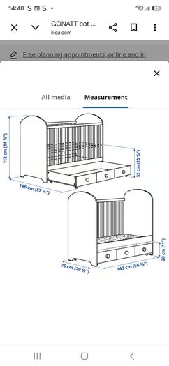 ikea cot bed