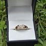 9ct Yellow Gold Garnet & CZ Dress Ring Image 2