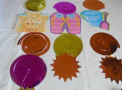 Hawaiian Fun Hanging Swirls x 9 for Sale