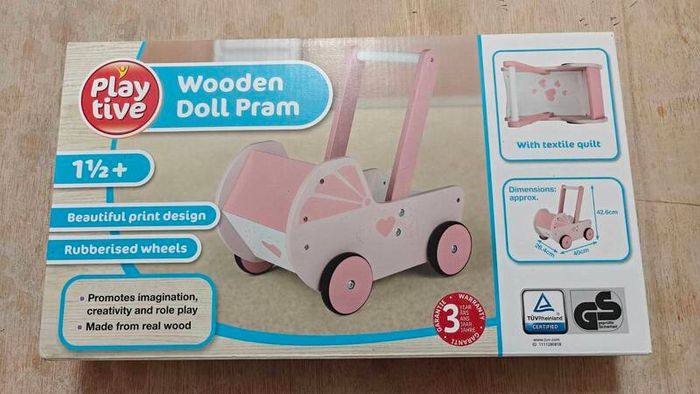 Brand new wooden doll pram