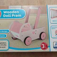 Brand new wooden doll pram