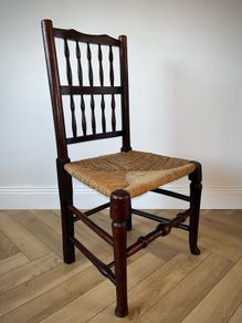Provincial Elm Spindle Back Chair c.1860