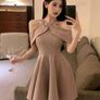 DAZY Women's Open Shoulder A-Line Dress Image 2