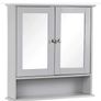 Grey Wall Mounted Bathroom Mirror Cabinet Great Condition Image 2