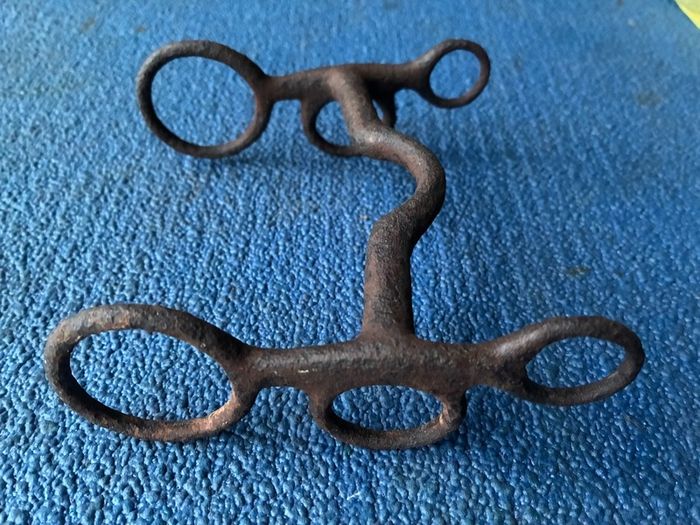 Antique hand wrought iron horse bridle mouth bit