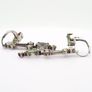 Vintage 925 Sterling Silver Glass Paste Earrings Image 6