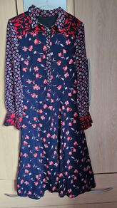 NEW - 100% silk flower print dress UK 8
