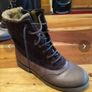 Clarks Fur Lined Leather Girls Boots - 1F - New Image 7