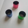 3x Reflective Slap On Wristbands  Green,Blue,Pink Image 2