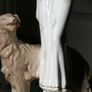 Vintage Large table lamp with Lady and Dog figure from the Elegant Collection H-26" Image 6