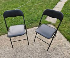 Black foldable chairs